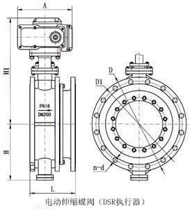 電動伸縮式蝶閥_(配DSR執(zhí)行器)